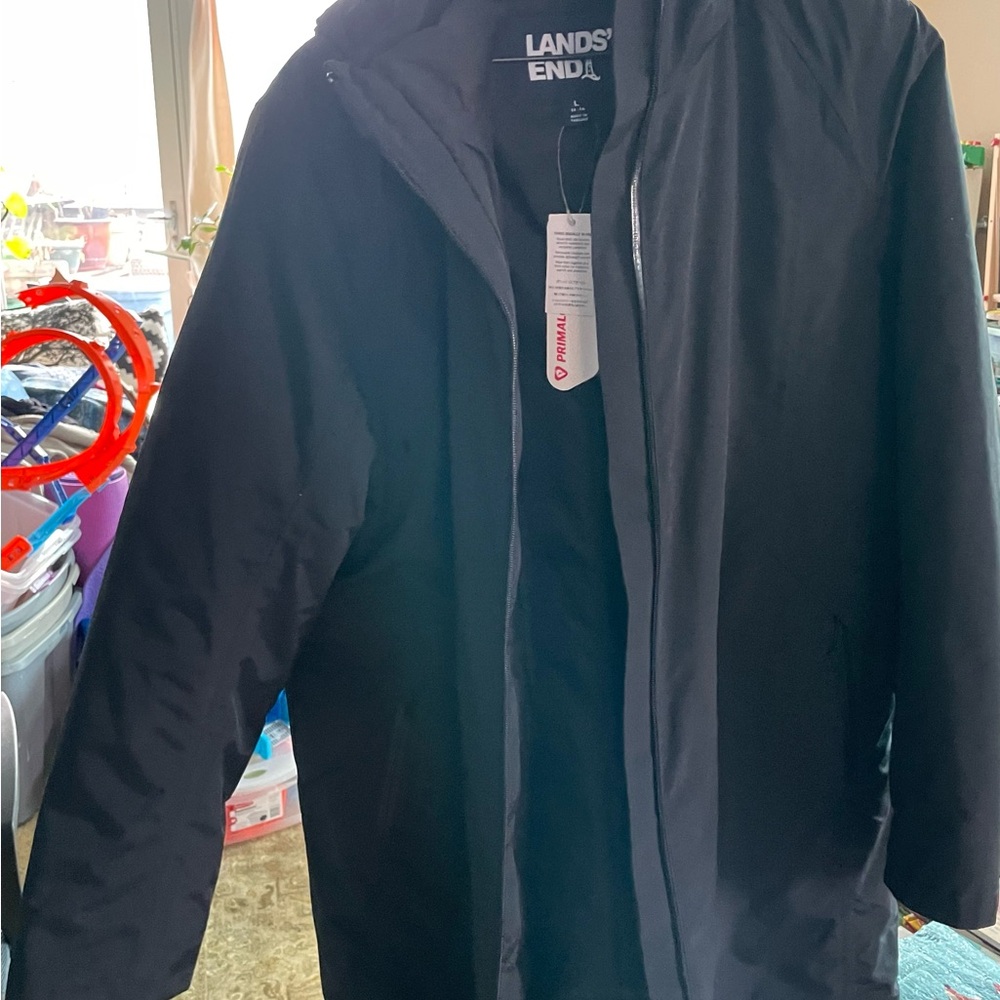 Lands' End women’s Black squall jacket 3 in 1
